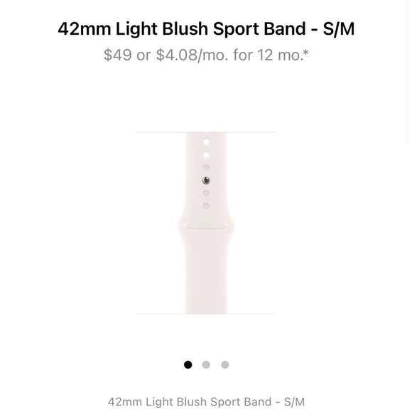 42mm light blush Apple Watch Sport Band S/M - Picture 1 of 4